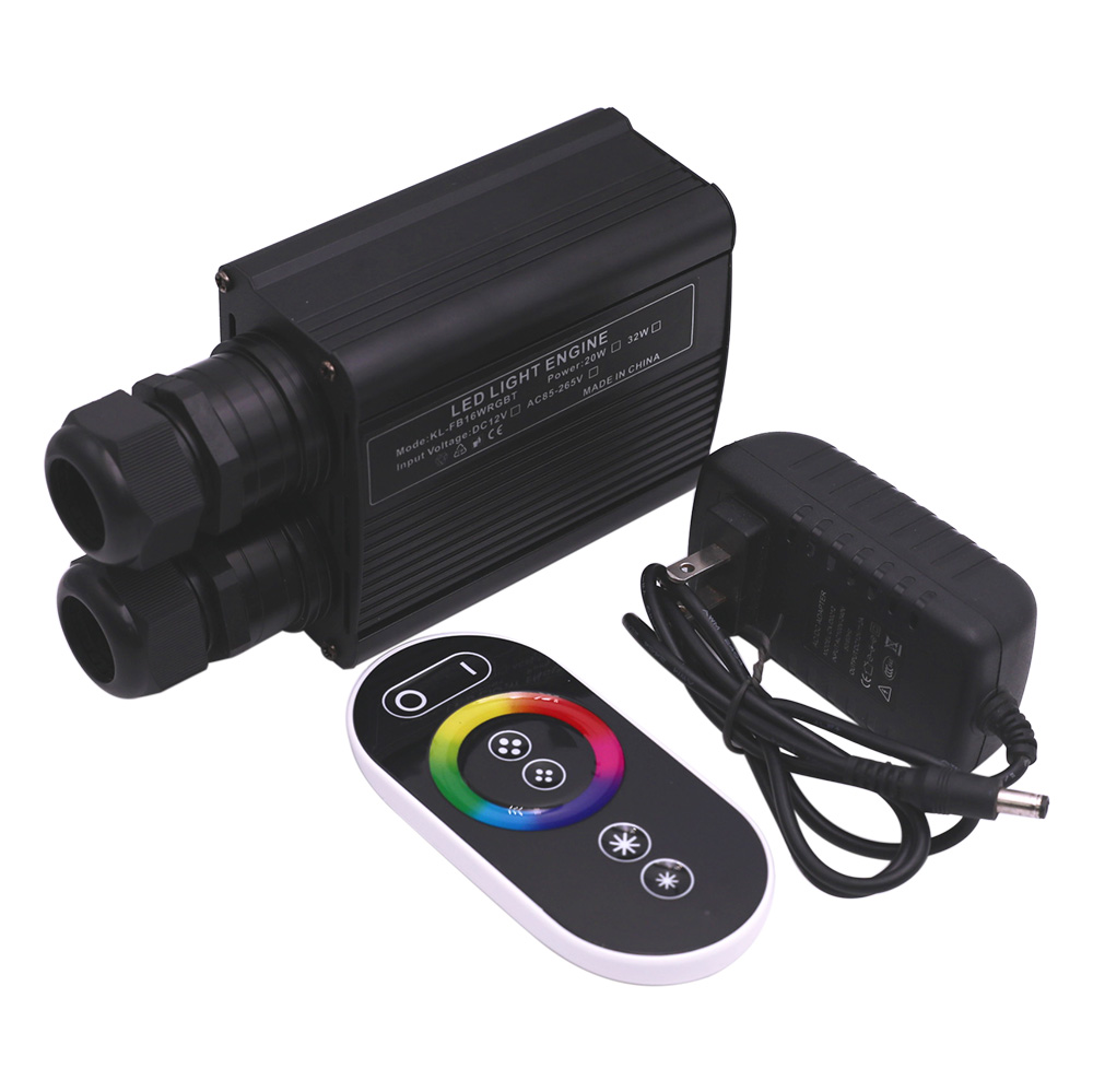 DC12V 32W Double Head RGB LED Fiber Optic Light Engine DC12V 32W Double Head RGB LED Fiber Optic Light Engine